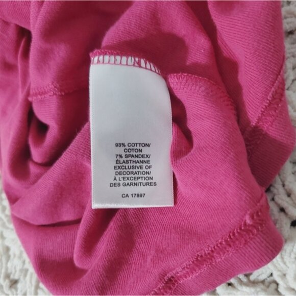 Banana Republic Feathered Trim Boat Neck Magenta Long Sleeved Henley Top - Picture 9 of 9